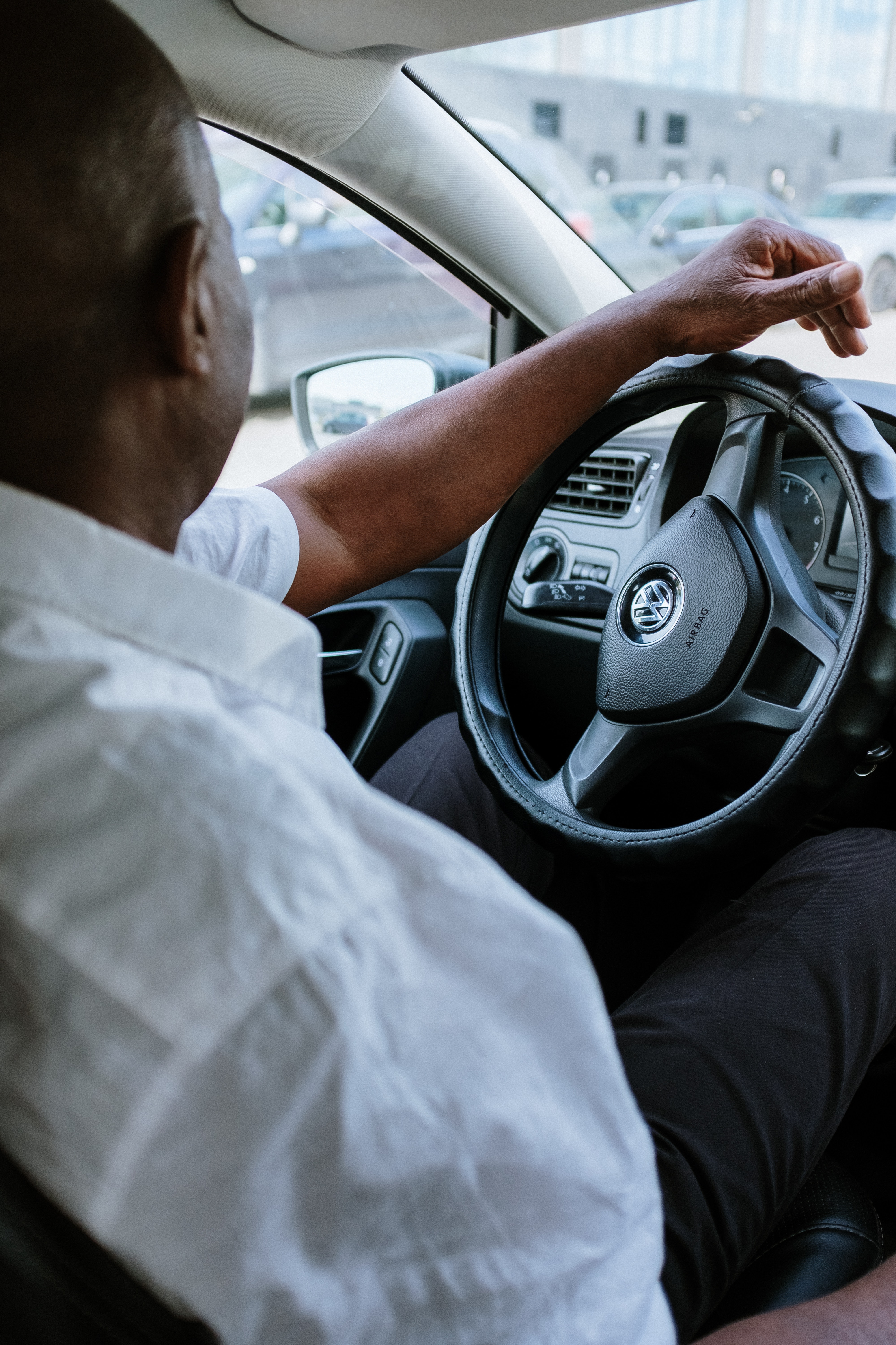 Man Driving VW